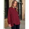 image:imageANRABESS Sweatshirt for Women Oversized Henley Tunic TopsRed