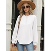image:imageANRABESS Sweatshirt for Women Oversized Henley Tunic TopsWhite