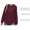 image:imageANRABESS Sweatshirt for Women Oversized Henley Tunic TopsWine Red