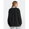 image:imageANRABESS Sweatshirts for Women Oversized Long Sleeve Textured Side PulloverBlack