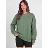 image:imageANRABESS Sweatshirts for Women Oversized Long Sleeve Textured Side PulloverGreen