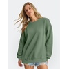image:imageANRABESS Sweatshirts for Women Oversized Long Sleeve Textured Side PulloverGreen