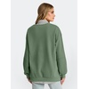 image:imageANRABESS Sweatshirts for Women Oversized Long Sleeve Textured Side PulloverGreen
