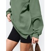 image:imageANRABESS Sweatshirts for Women Oversized Long Sleeve Textured Side PulloverGreen