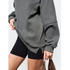 image:imageANRABESS Sweatshirts for Women Oversized Long Sleeve Textured Side PulloverGrey