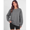 image:imageANRABESS Sweatshirts for Women Oversized Long Sleeve Textured Side PulloverGrey