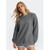 image:imageANRABESS Sweatshirts for Women Oversized Long Sleeve Textured Side PulloverGrey