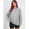 image:imageANRABESS Sweatshirts for Women Oversized Long Sleeve Textured Side PulloverLight Grey