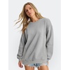 image:imageANRABESS Sweatshirts for Women Oversized Long Sleeve Textured Side PulloverLight Grey