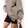 image:imageANRABESS Sweatshirts for Women Oversized Long Sleeve Textured Side PulloverMocha