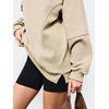 image:imageANRABESS Sweatshirts for Women Oversized Long Sleeve Textured Side PulloverParchment