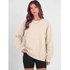 image:imageANRABESS Sweatshirts for Women Oversized Long Sleeve Textured Side PulloverParchment
