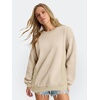 image:imageANRABESS Sweatshirts for Women Oversized Long Sleeve Textured Side PulloverParchment
