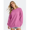 image:imageANRABESS Sweatshirts for Women Oversized Long Sleeve Textured Side PulloverPink