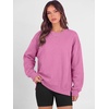 image:imageANRABESS Sweatshirts for Women Oversized Long Sleeve Textured Side PulloverPink