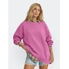 image:imageANRABESS Sweatshirts for Women Oversized Long Sleeve Textured Side PulloverPink