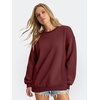 image:imageANRABESS Sweatshirts for Women Oversized Long Sleeve Textured Side PulloverWine Red