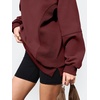image:imageANRABESS Sweatshirts for Women Oversized Long Sleeve Textured Side PulloverWine Red
