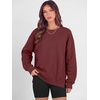 image:imageANRABESS Sweatshirts for Women Oversized Long Sleeve Textured Side PulloverWine Red