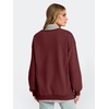 image:imageANRABESS Sweatshirts for Women Oversized Long Sleeve Textured Side PulloverWine Red
