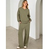 image:imageANRABESS Two Piece Lounge Sets for Women Fall SweatsuitsArmy Green