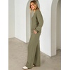 image:imageANRABESS Two Piece Lounge Sets for Women Fall SweatsuitsArmy Green