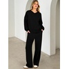 image:imageANRABESS Two Piece Lounge Sets for Women Fall SweatsuitsBlack