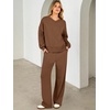 image:imageANRABESS Two Piece Lounge Sets for Women Fall SweatsuitsBrown