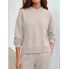 image:imageANRABESS Two Piece Lounge Sets for Women Fall SweatsuitsGrey Khaki