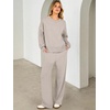 image:imageANRABESS Two Piece Lounge Sets for Women Fall SweatsuitsGrey Khaki