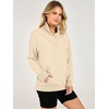 image:imageANRABESS Waffle Knit Sweatshirt for Women Henley ShirtsAlmond