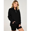 image:imageANRABESS Waffle Knit Sweatshirt for Women Henley ShirtsBlack