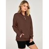 image:imageANRABESS Waffle Knit Sweatshirt for Women Henley ShirtsBrown