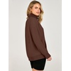 image:imageANRABESS Waffle Knit Sweatshirt for Women Henley ShirtsBrown