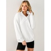 image:imageANRABESS Waffle Knit Sweatshirt for Women Henley ShirtsWhite