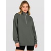 image:imageANRABESS Waffle Knit Sweatshirt for Women Lightweight ShirtsArmy Green