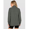image:imageANRABESS Waffle Knit Sweatshirt for Women Lightweight ShirtsArmy Green