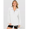 image:imageANRABESS Waffle Knit Sweatshirt for Women Lightweight ShirtsWhite