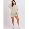 image:imageANRABESS Women 2 Piece Outfits Sweat Lounge Shorts SetsAlmond