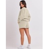 image:imageANRABESS Women 2 Piece Outfits Sweat Lounge Shorts SetsAlmond