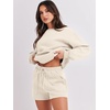 image:imageANRABESS Women 2 Piece Outfits Sweat Lounge Shorts SetsBeige