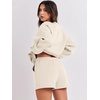 image:imageANRABESS Women 2 Piece Outfits Sweat Lounge Shorts SetsBeige