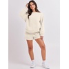 image:imageANRABESS Women 2 Piece Outfits Sweat Lounge Shorts SetsBeige