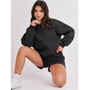 image:imageANRABESS Women 2 Piece Outfits Sweat Lounge Shorts SetsBlack