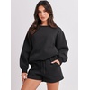 image:imageANRABESS Women 2 Piece Outfits Sweat Lounge Shorts SetsBlack