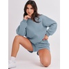 image:imageANRABESS Women 2 Piece Outfits Sweat Lounge Shorts SetsBlue
