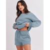 image:imageANRABESS Women 2 Piece Outfits Sweat Lounge Shorts SetsBlue
