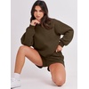 image:imageANRABESS Women 2 Piece Outfits Sweat Lounge Shorts SetsCoffee