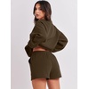 image:imageANRABESS Women 2 Piece Outfits Sweat Lounge Shorts SetsCoffee