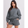 image:imageANRABESS Women 2 Piece Outfits Sweat Lounge Shorts SetsDark Grey